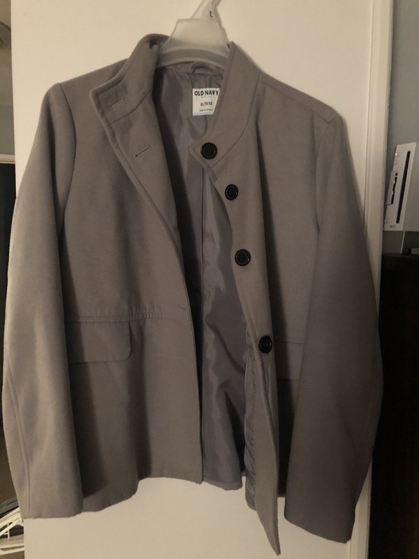 Old Navy Gray Pea Coat XL