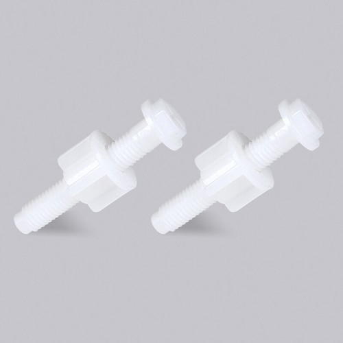 2Pcs Toilet Seat Cover Screw Bolts Kit Fix Lid Hinge Blind Hole Fittings Plastic - Picture 2 of 14