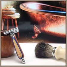 Handmade Colorgrain Wood Shaving Razor SEE VIDEO 1042
