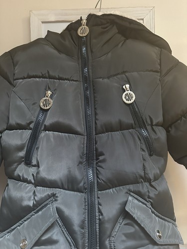 DKNY Girls Winter Jacket Size 5/6 Olive Green Winter Coat With Hood - Picture 2 of 10