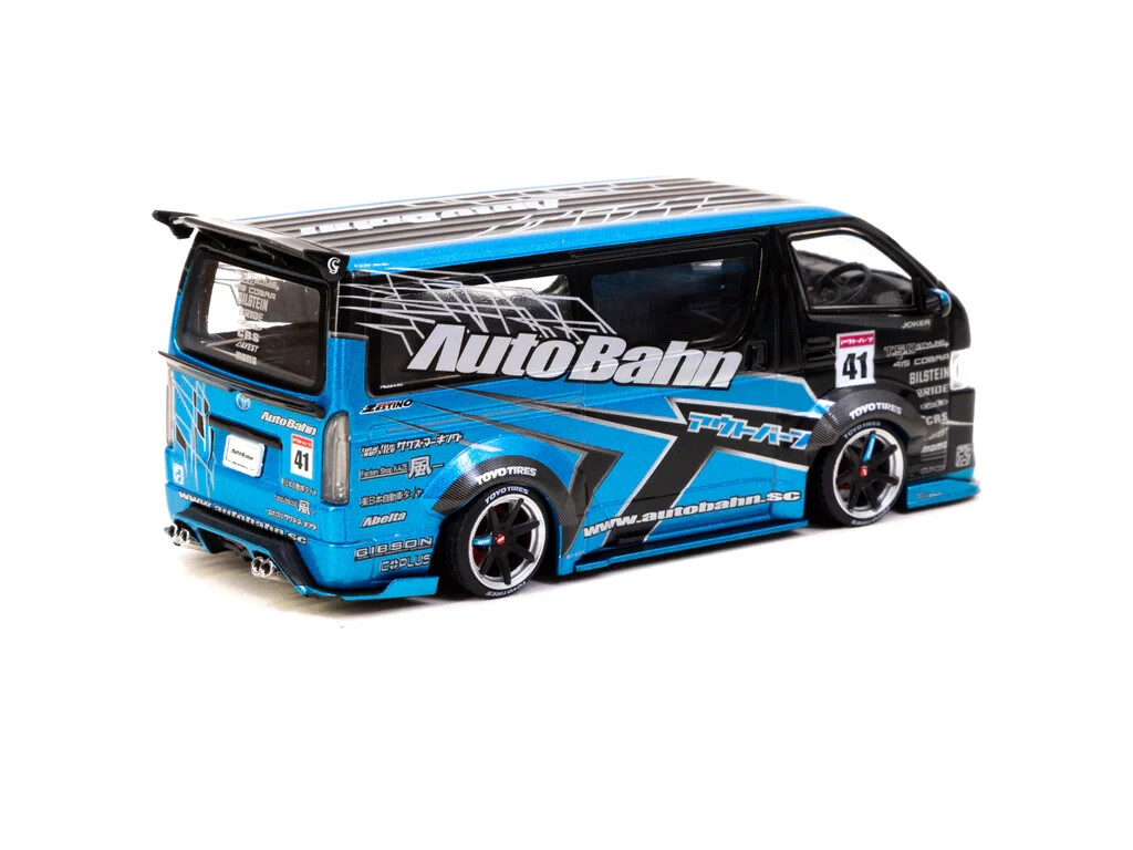 Tarmac Works 1:43 Toyota Hiace Widebody Black / Blue | eBay