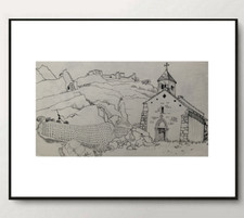 VUE DE LA COLLINE DU TOURBILLON A SION EN SUISSE VERS 1960/70 (286)