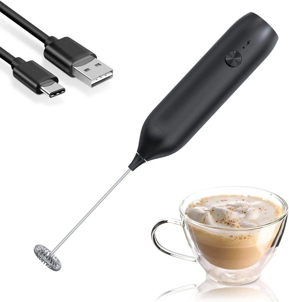 Milk Frother Handheld,  Rechargeable Frother for Coffee, Electric Whisk Drink Mi