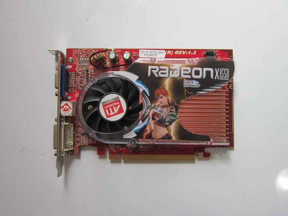 VisionTek Radeon X1550 PCIe 256MB DDR2 VGA DVI Video Graphics Card - Image 2 of 4