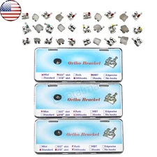 US 200 Pcs Dental Orthodontic Bracket Mini Standard Roth MBT 018/022 345 Hooks