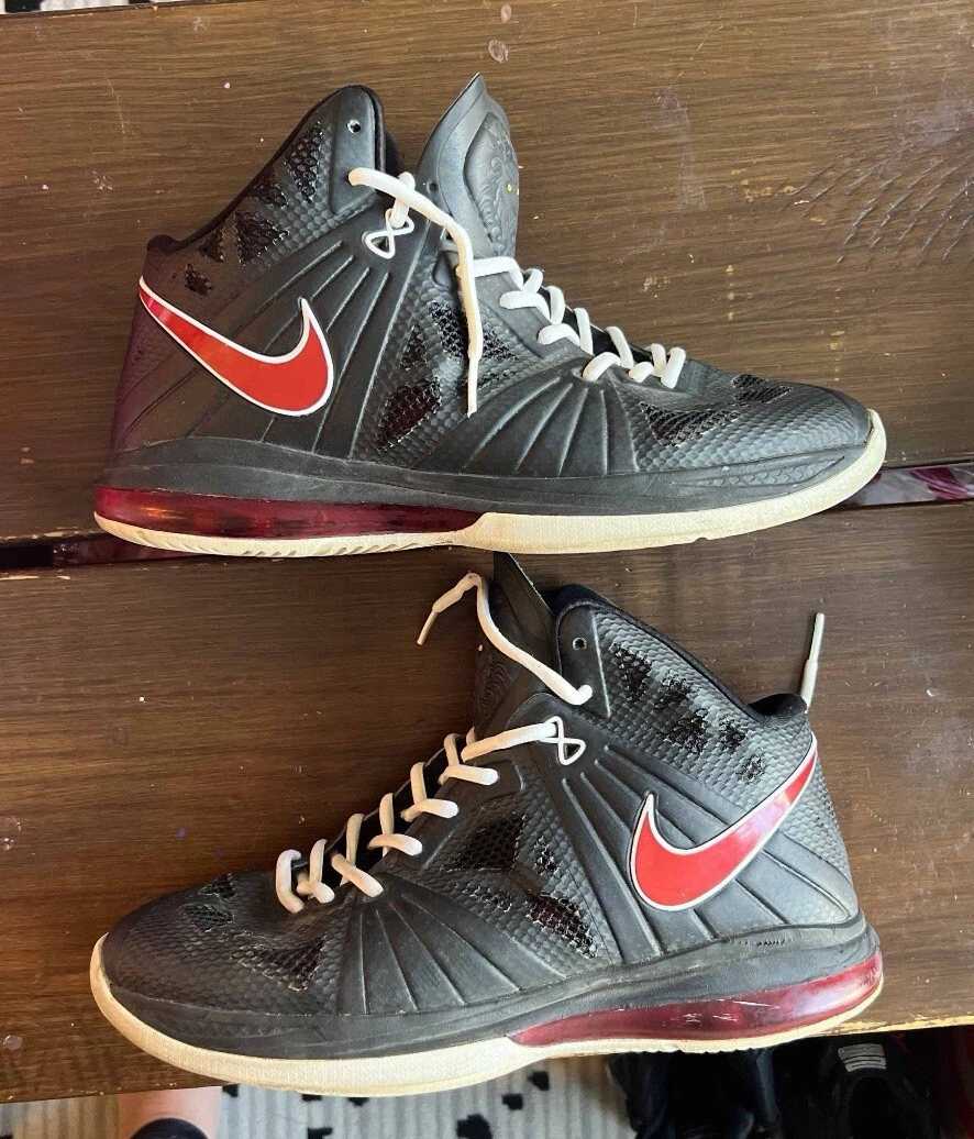 Nike LeBron 8 P.S. Black Red White - огромный выбор по лучшим