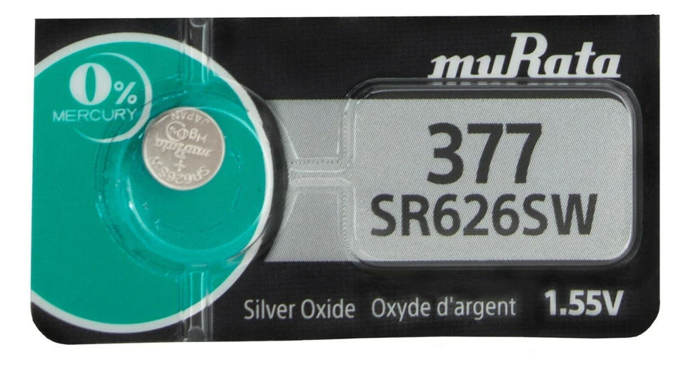 30 Pack Murata 377 Formerly SONY.377 (SR626SW) Silver Oxide Battery EXP 08/27 - Image 2 of 2