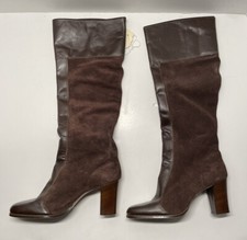 1970s Vintage New With Box Women s Cobbies Boots Size 5 M Leather Suede Heel