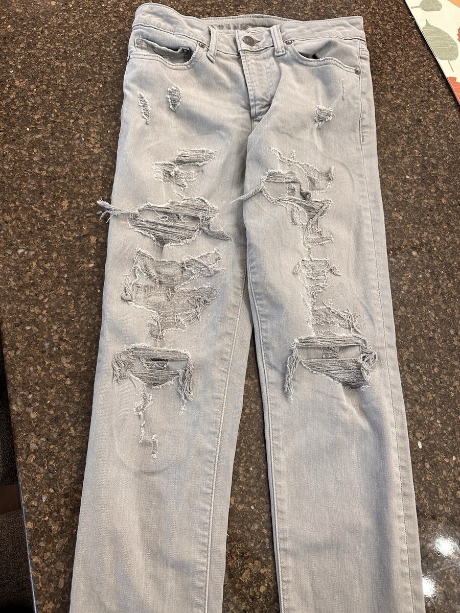 American Eagle Jeans Mens 29X30 Slim Straight Airflex Distressed Stretch 