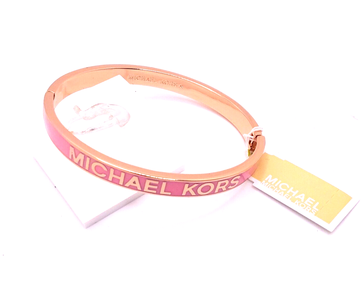 Rose Gold Pink Michael Kors Bracelet Michael Kors Signature Logo