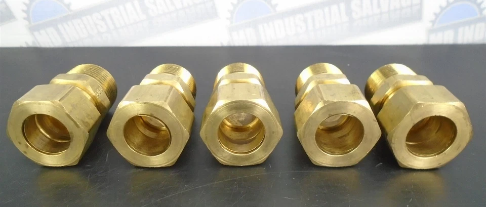 Lot of 5 - PARKER - 68C-12-12 Brass Fitting Male Connector 3/4" Pipe Size (NEW) - Image 2 of 4