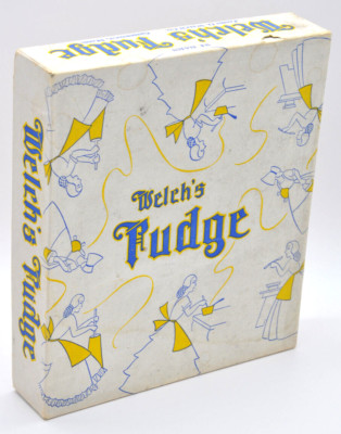 Welch's Fudge Vintage Box Süßigkeitenverpackung Reklame, Cambridge, Mass.