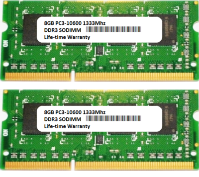 SGX 16GB 2X8GB Memory PC3-10600 DDR3-1333MHz MacBook Pro 15