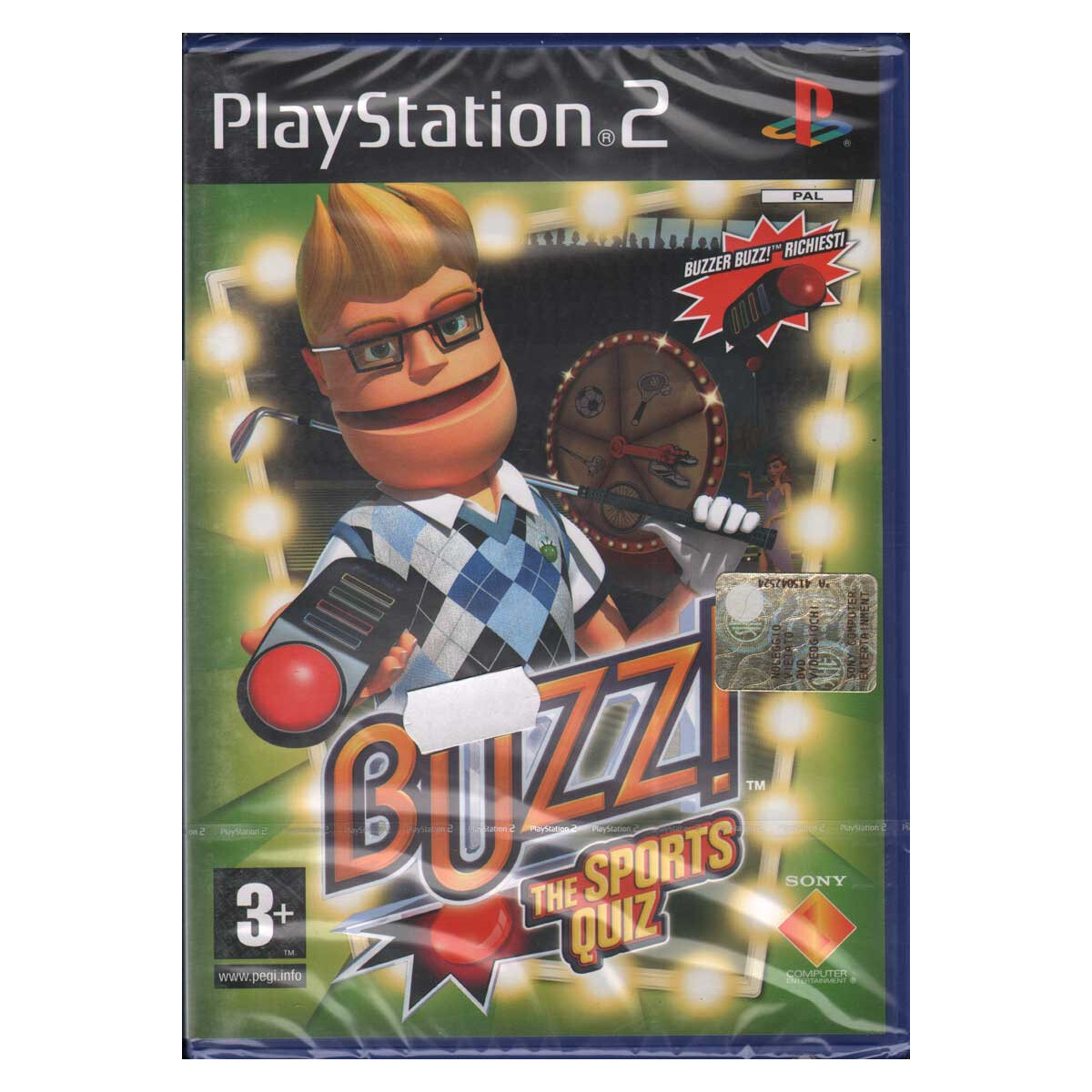 Buzz The Sport Quiz SOLO Gioco NO Pulsanti Playstation 2 PS2 Sony Sigillato