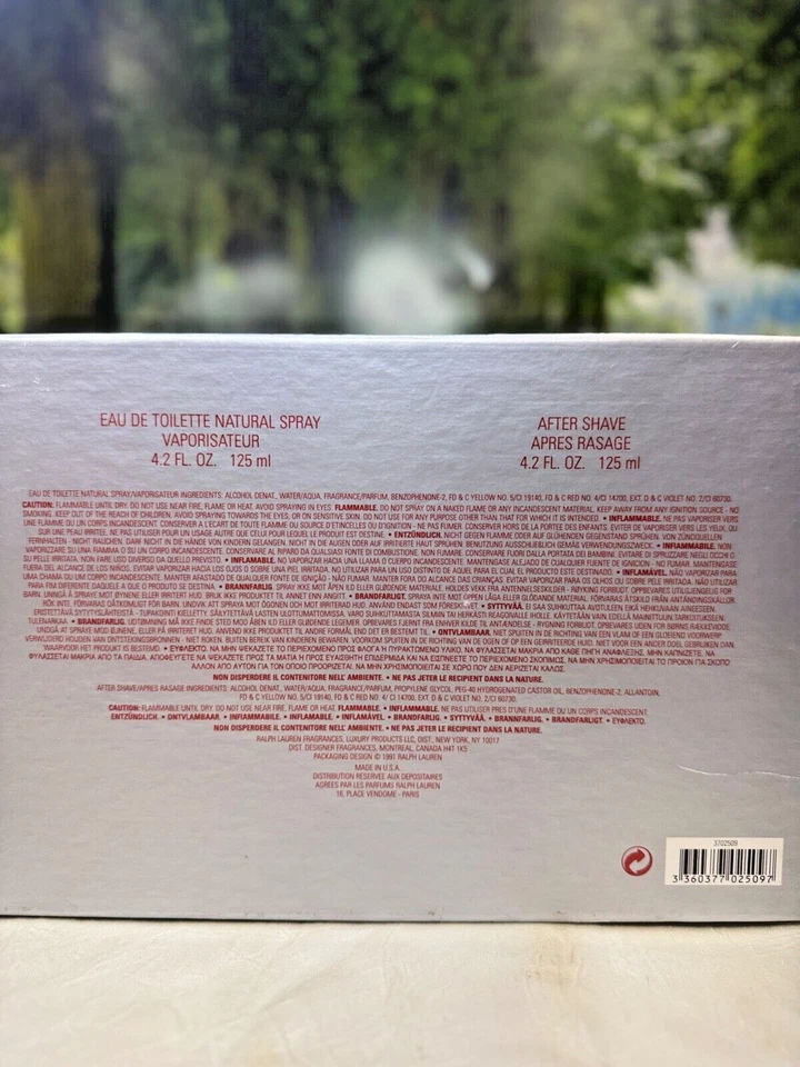 SAFARI BY RALPH LAUREN 125ML EDT SPRAY & 125ML AFTER SHAVE SPLASH (NEW WITH BOX) - Image 3 of 4