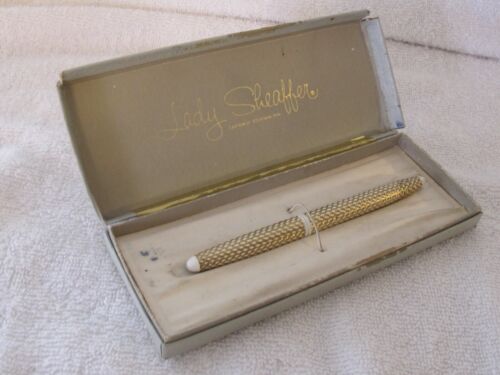 Vintage Sheaffer Lady Skripsert Fountain Pen Gold on White w/ Box - Picture 6 of 7