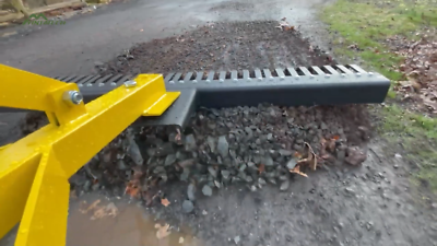 60'' 3 Point Landscape Rock Rake Fit For Category 1 Compact