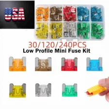 30/120/240pcs Assortment 5A-30A Micro Mini Blade Fuse with clip for Car Truck