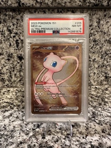 Mew ex - (151 Metal Card) 205/165 Sv: Scarlet & Violet 151 PSA 8