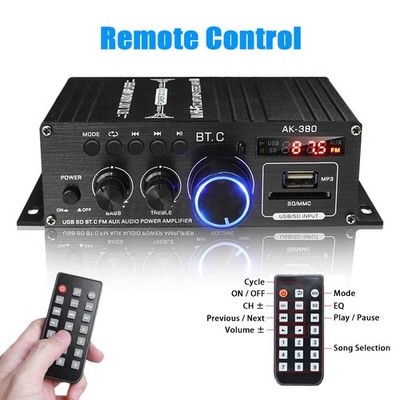 Verstärker Audio Stereo Amplifier HIFI Digital Bluetooth USB FM Vollverstärker