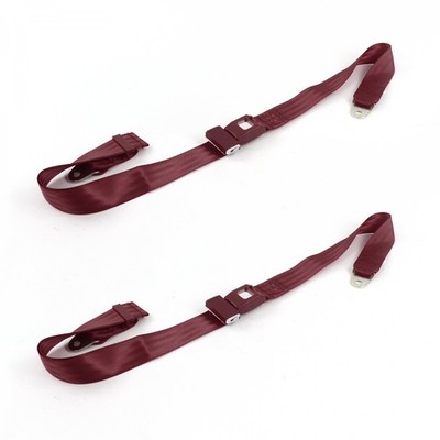  1968 - 1970 Standard 2pt BURG Lap Bkt Seat Belt Kit-2 Belts  