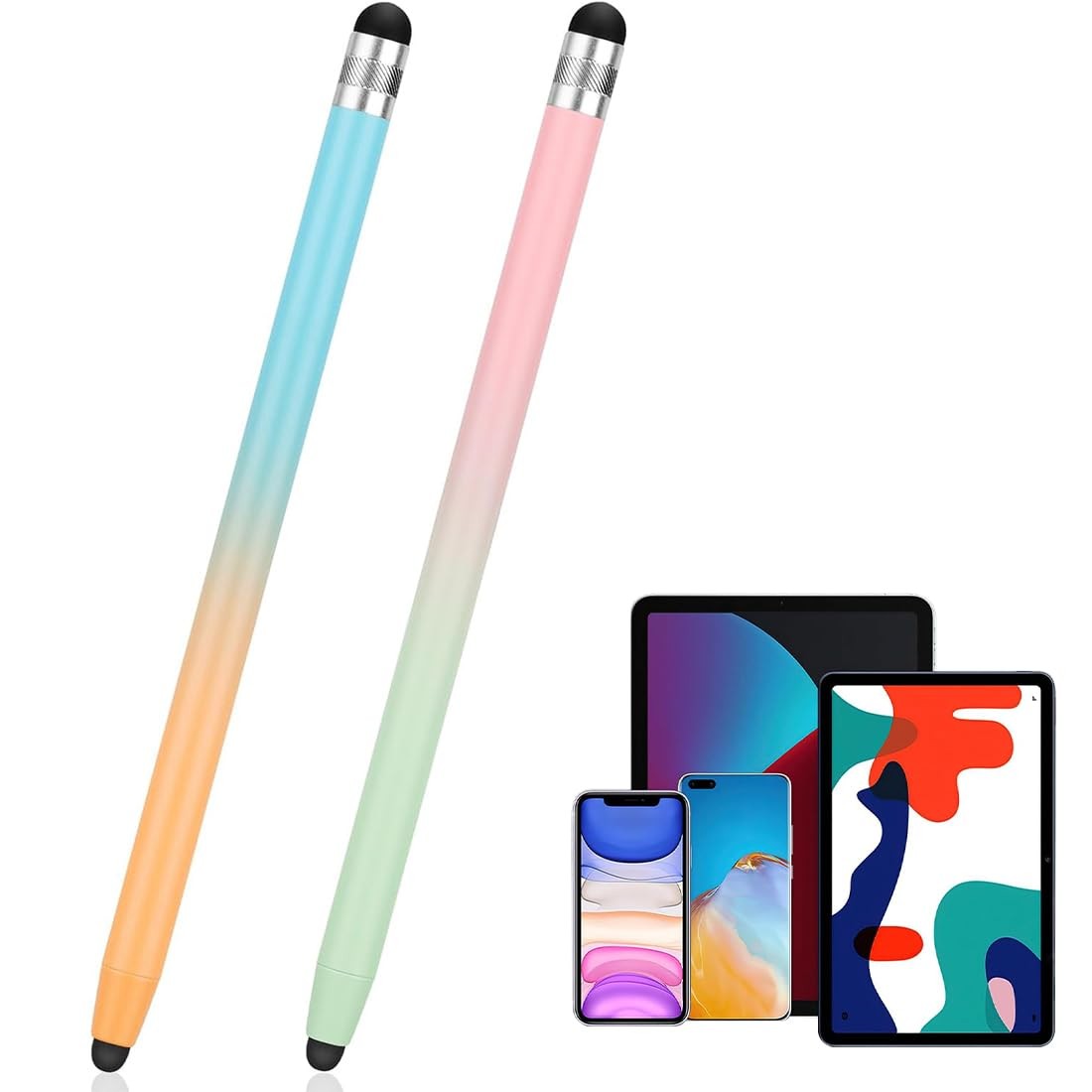2er Pack Tablet Stylus Touch Pen f Iphone Ipad Samsung Huawei Xiaomi