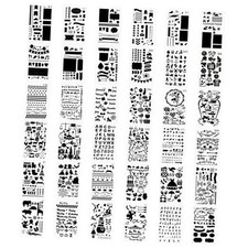 36 PCS Plastic Journal Stencil Set for Journal Notebook Diary Drawing