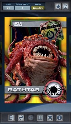 Rathtar Outer World Oddities Gold 50cc - Star Wars Card Trader Topps Chrome 2025
