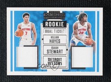 2020-21 Contenders Rookie Ticket Dual Swatches Killian Hayes Isaiah Stewart j6a