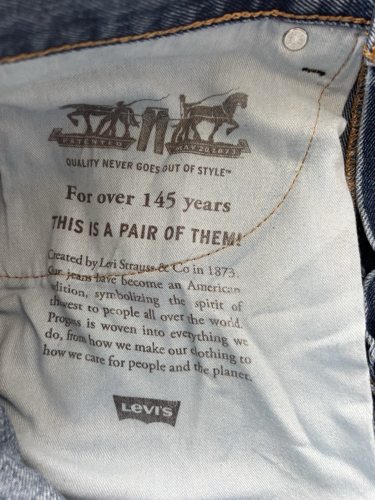 Levi's Jeans Men's 30x34 505 Straight Leg Blue Cotton Denim thumbnail 12