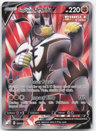 Single Strike Urshifu V 150/163 Ultra Rare Battle Styles Pokemon Near Mint