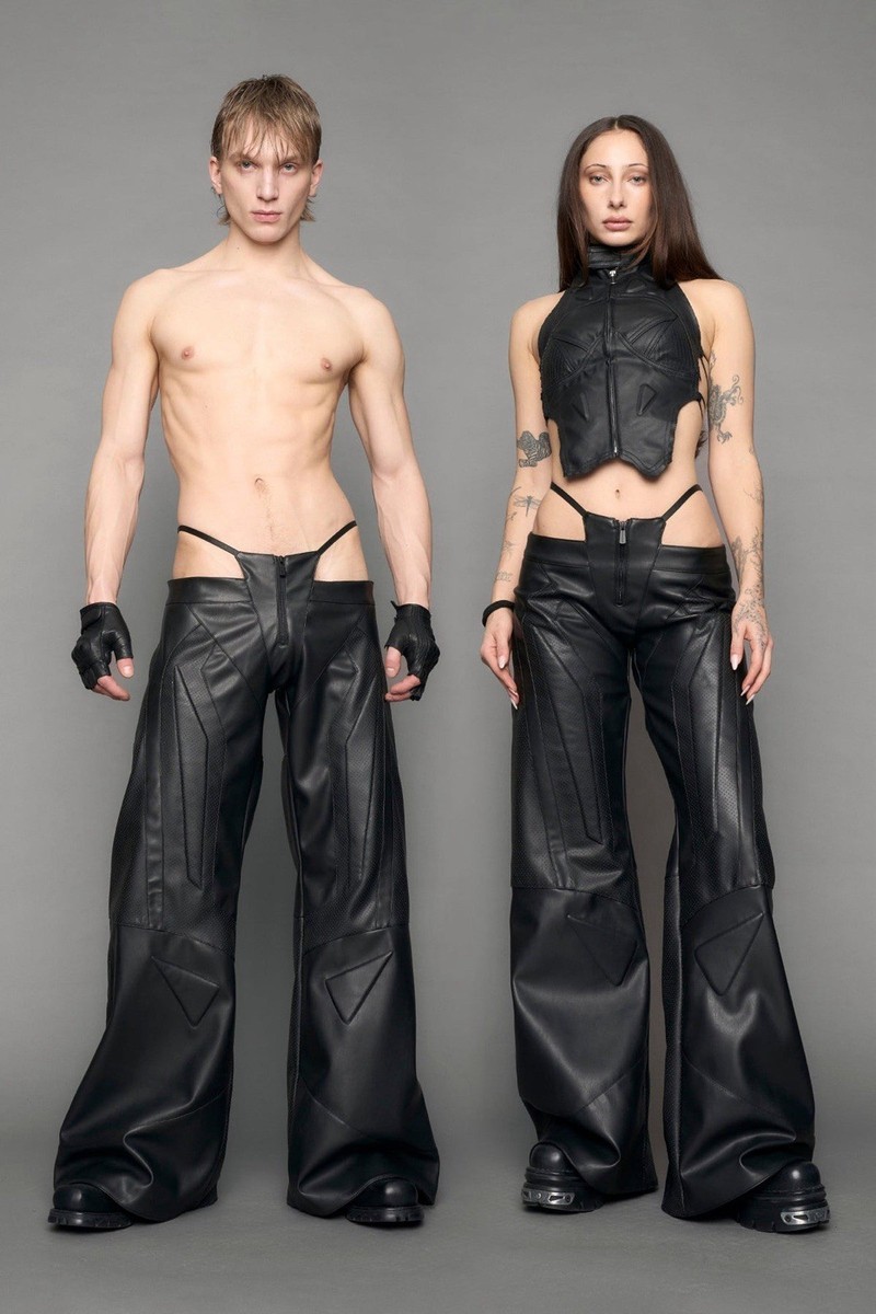 Namilia Leather Faux Th0ng Pants Oversized XS | eBay