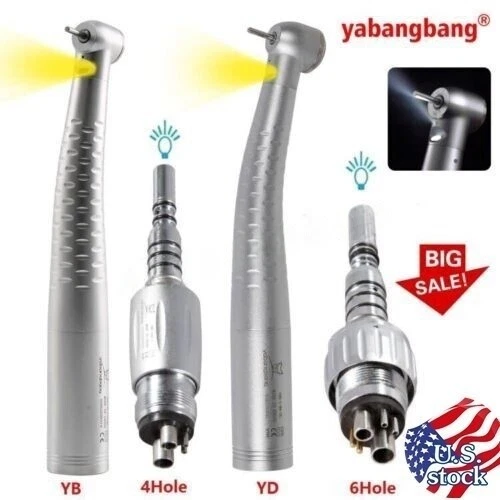 Стоматологический высокоскоростной волоконно-оптический светодиодный наконечник турбины муфта с 6 отверстиями Yabangbang - Изображение 2 из 3