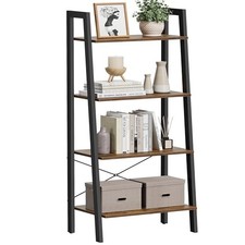 Ladder Shelf Bookcase 4-Tier Storage Shelves 13.6"D 22"W 54.1"H