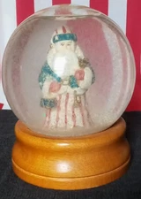Uncle Sam As Santa Claus Snow Globe nearly 6" Tall