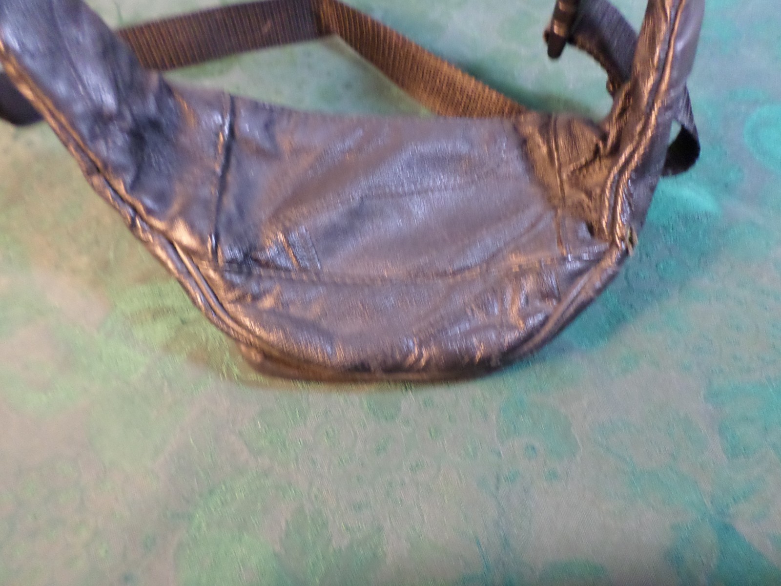 Vintage Black Soft Patchwork Leather Adjustable U… - image 3