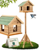 Vogelhaus Holz HäNgend Wetterfest Futterhaus Garten Vogelfutterhaus StäNder VH2