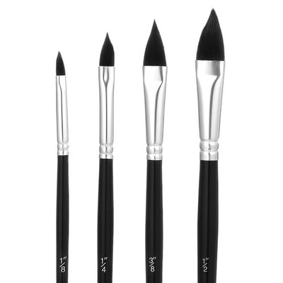 4Pcs Cat Tongue Brush Set, Oval Water Color Paint Brushes, Water Color Paint ...