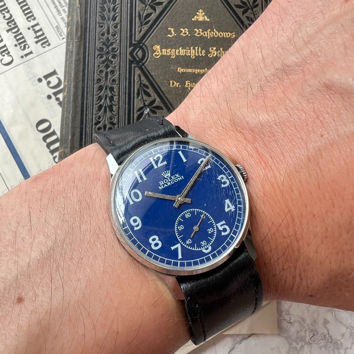 ロレックス マルコーニ ビンテージ Vintage] ROLEX Marconi 1920's Gold Dial 18k case 30mm watch