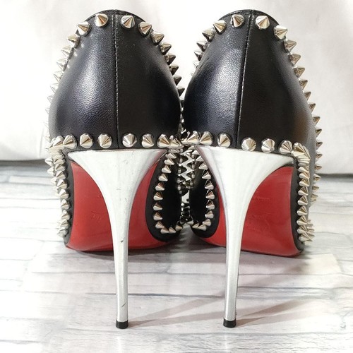 Christian Louboutin Heel Studs Size 36 Black Used Excellent Condition Auth JAPAN - Picture 9 of 24