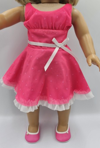 American Girl Puppe Just Like You Hot Pink Herz Kleid & Schuhe - komplett nicht mehr produziert - Bild 6 von 8