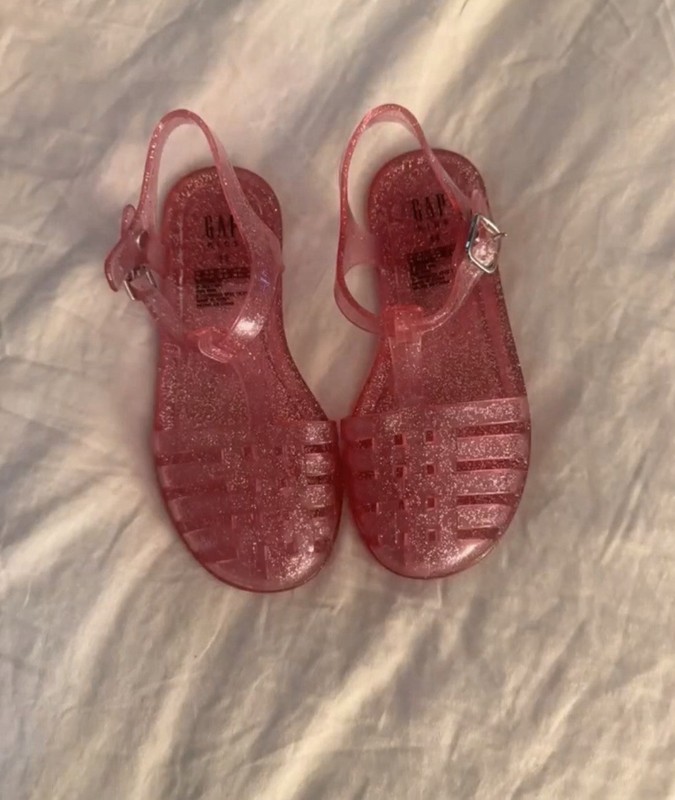 GAP Kids Pink Glitter Jelly Sandals Size 11