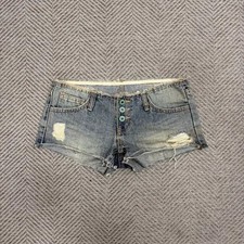 Y2K Punk Wash Shorts V1103 - Vintage Style Denim