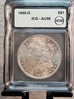 1880-O Morgan Silver Dollar AU58 ICG