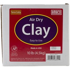 2 Pack - Amaco Air-Dry Modeling Clay 10lb-Terra Cotta - 4630-1A