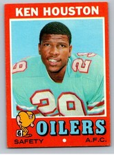 1971 Topps Football Card #113 Ken Houston RC Houston Oilers