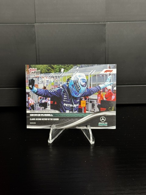 George Russell Austrian GP Win F1 2026 Formula 1 Topps NOW Card 42 In Hand