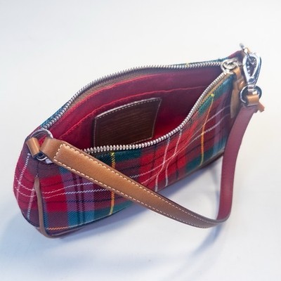 Vintage Coach Holiday Plaid Demi Leather Wool Shoulder Bag Y2K | eBay