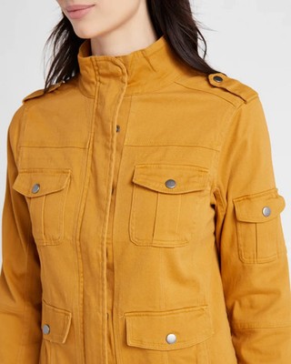 Thread & Supply FAB! Utility Pockets Galore Jacket in Golden Ochre Size Plus 1XL