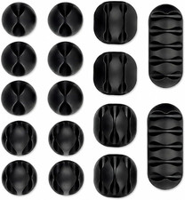 Cable Organizer Clips 16 PCS   High Quality Self Adhesive Cord Holder for Desk,